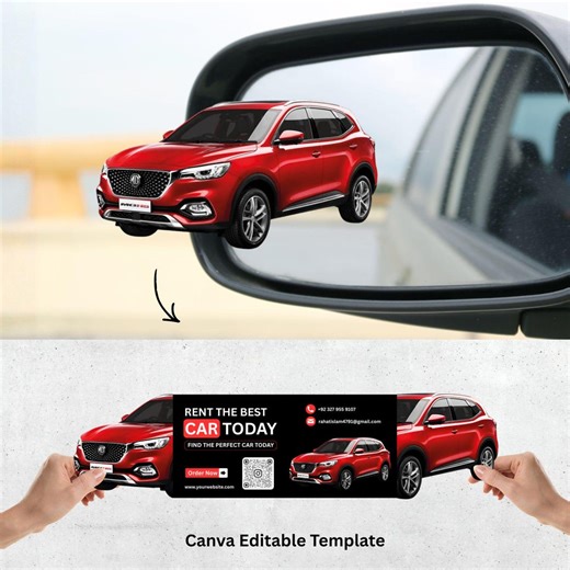 Car Workshop Business Card Template | Die Cut Folded Design (digital Download) - Etsy