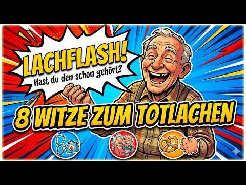 Bist du bereit zu lachen? 🤣 Die besten 8 Witze in einer Minute! #witze #comedy #humor #fun