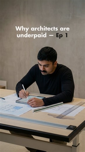 Mukherji Architects Milano on Instagram: "“Why architects are underpaid” — Ep 1 Architects complain about being underpaid. But nobody is trying to punish you. The world isn’t against architects. The market is deterministic. It pays based on cause and effect. If you romanticize the profession, avoid risk, stay replaceable, and focus on things that don’t move money — this is the outcome. No one decided this. This is just how the game works. #architectureindustry #architecturalpractice #designandbu