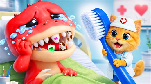 Baby Doctor Check Up Song Dinosaur T-Rex has A Toothache | Kids Songs Toby Town