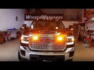 GMC Amber and White Warning Strobe Lights Package