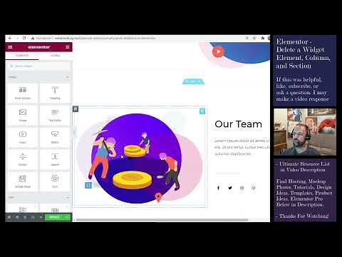 Elementor How To Delete Element Widget, Column, and Section