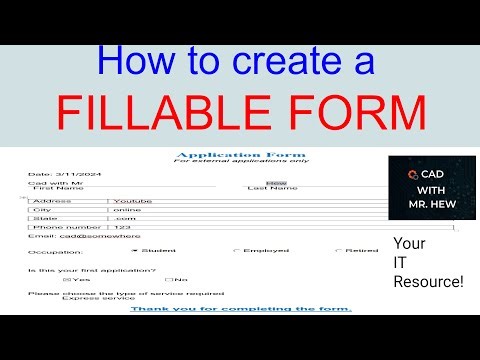 How to create a Fillable Form in Microsoft Word