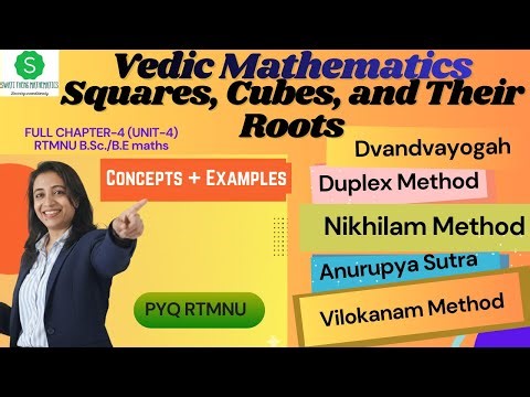 Squares, Cubes, and Their Roots unit-4 vedic maths one short | RTMNU Previous Papers | all concepts