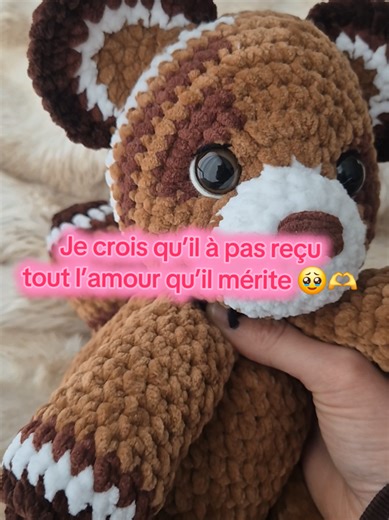 ✨️ Un petit mélange de Panda roux et d’ouson ✨️ Parce que sa 1ere présentation n’a pas recu tout l’amour qu’il mérite, je le reposte ! J’en suis amoureuse, pas vous ? 🥹❤️ #peluchecrochet #adorable #amigurumi #tutocrochet #lainechenille