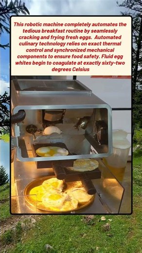 An Advanced Robotic Machine Automatically Cracks And Fries Eggs