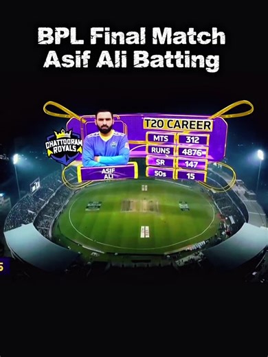 Asif Ali's Spectacular Batting Performance in BPL Final