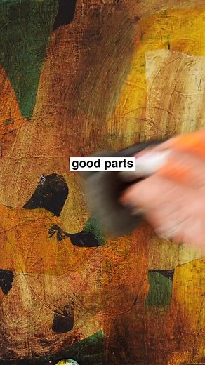 I’m about to “ruin” this painting on purpose. 🎨 But look closer — the messy, dark paint reveals beautiful textures underneath. This “wrecked” version is teaching me things the “perfect” one never could. There’s no bad art, only lessons. Can you wreck a painting today? 💥 💬 Tell us your thoughts in the comments! | Art2Life