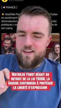 Mathilde Panot is happy to see the YADAN LAW abolished