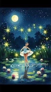 AI Doll Dancing on Water 🌸 | Magical Lake Scene | Grok AI Surreal Fantasy Animation | RRSRUMAN