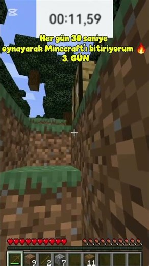Her gün 30 saniye oynayarak Minecraft'ı bitiriyorum 🔥 3. GÜN Minecraft Java Edition