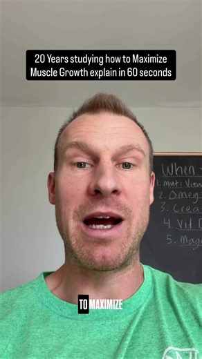 20 Years studying how to Maximize Muscle Growth explain in 60 seconds #highperformancehealth #protein #nutritioncoach #performancenutrition #bodycomposition