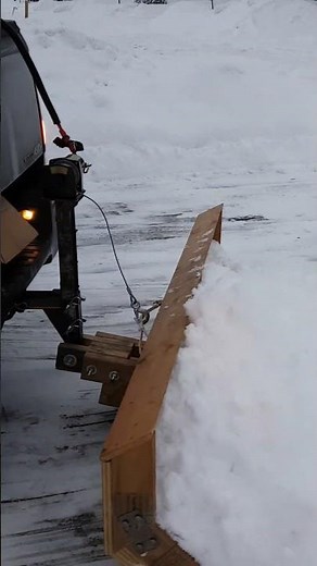 Build a wooden snow plow for hitch to remove snow #shorts