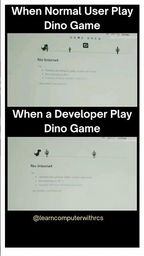 Only Developers Do This in Dino Game 😂 | Developer vs User #coding #memes #funny #shorts