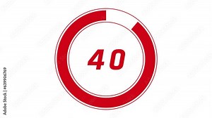 Fitness-workout-rest-countdown timer transparent alpha channel animation 60sec-45sec-40sec-30sec-20sec-15sec-10sec-05sec
