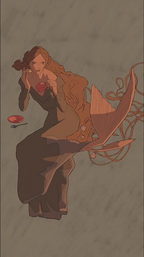 Mermay Day 3: The Oracle The oracle peered into her cup, “I see Pluto,” she looked back darkly. Pluto was never a good sign. original, music, character design, and animation by The Holy Fountain #oracle #mermay #mermay2024 #tea #thetea #pluto #skull #2danimation #mysterious #prophecy #theoracle