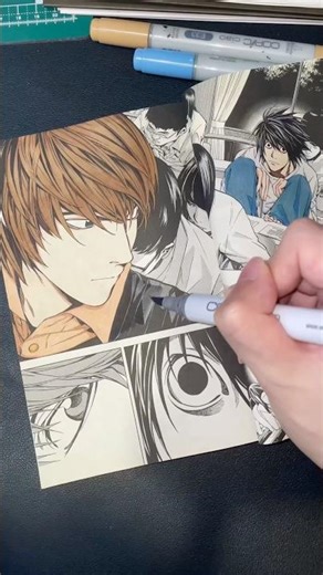 When Light First Saw L | Death Note manga coloring 🔥