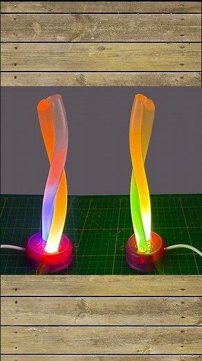 RGB Light Illusion Made from Hot Glue Sticks! 🌈🌀