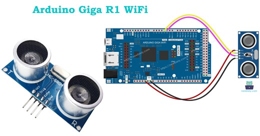Arduino Giga R1 WiFi Ultrasonic Sensor | Arduino Giga R1 WiFi Tutorial