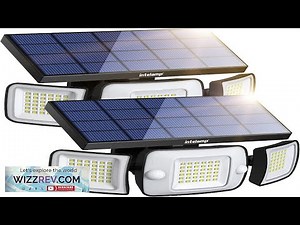 intelamp Solar Outdoor Lights 6000mAh Motion Sensor with Dual Sensors Waterproof Solar Flood Review