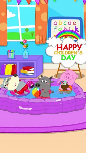 Wolfoo makes a Swimming Pool in the Classroom #wolfoo#cartoonforkids#kidscartoon#tiktokforkids#kidstiktok#educational#learning#swimmingpool