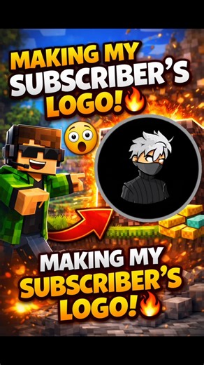Making My Subscriber EPIC YT Logo🔥. #trending #minecraft #gaming #viral #shorts