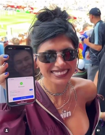 MIA KHALIFA CELEBRATES SPAIN'S VICTORY LIKE A MILLIONAIRE WEARING YAMAL'S BARCELONA JERSEY #fyp