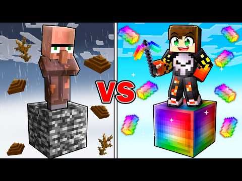 AVARITIA VS BEDROCK ONE BLOCK IN MINECRAFT!!