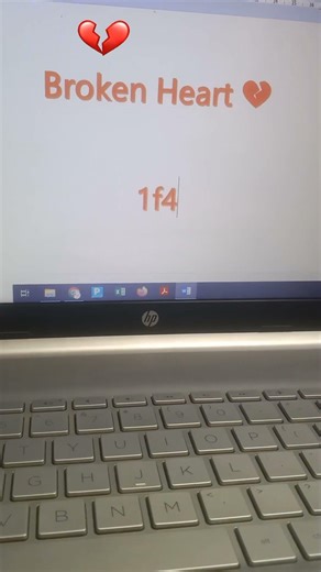 Heart 💖 make in ms word shortcut key #computer #msword #shorts #broken #brokenheart