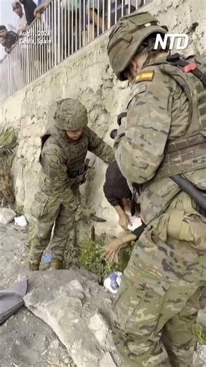 Migrant Found Hiding in Beach Tunnel After Mass Crossings Into Spanish Enclave