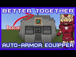 Iron Man Auto Armor Equipper (4-way) Tutorial [Minecraft Bedrock Edition][MCPE]