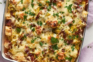 Recipe: Make-Ahead Bacon & Leek Casserole