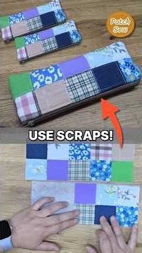 Scrap Fabric Pencil Case DIY Easy Sewing Idea for Beginners Shorts