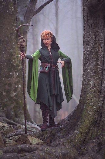 Hooded Green Ranger Surcoat – Unisex Renaissance Costume Vest - Etsy