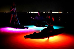 LED NightLight ClearBottom Kayak or Paddleboard Tour | Cocoa Kayaking