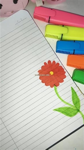 Beautiful Floral Frame Border🌼✨Easy Aesthetic Notebook Design✨❤️#frontpage#pagedecoration#cuteborder