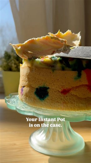 Instant Pot Spring Swirl Cake (No Oven Needed)