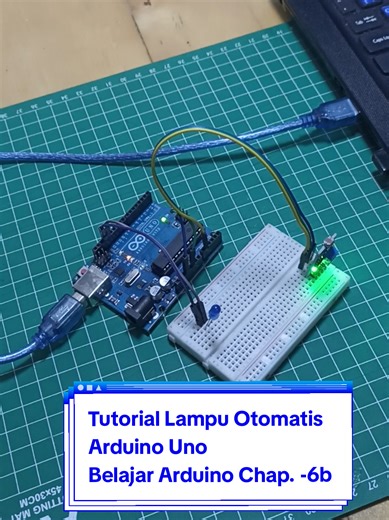 Membalas @pulpen.coding (Belajar Arduino Uno dari Nol - Chapter 6b) Tutorial membuat lampu otomatis yang menyala ketika gelap menggunakan Arduino Uno. Nah teman-teman siapa nih yang penasaran cara membuatnya, lampunya akan menyala ketika gelap dan mati ketika terang. . Alat dan Bahan yang dibutuhkankan: Sensor Cahaya, Arduino Uno, Jumper, Project Board dan LED. Alat ini biasanya dipasangkan dengan maket dan menjadi simulasi lampu otomatis, dan juga dipasangkan dengan berbagai perangkat lain yang