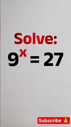 How to Solve an Exponential Equation! #maths #algebra #mathstricks #mathshorts #education #viralmath