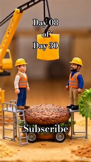 Tiny Workers making Burger 🍔 | Day 8 | ASMR