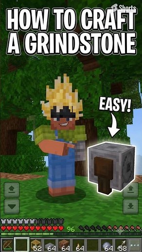 How to Craft a Grindstone in Minecraft #minecraft #shorts