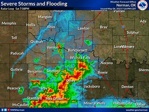 7:28 PM Radar update - Severe thunderstorms and locally heavy rainfall continue in SW Oklahoma and northern Texas. | US National Weather Service Norman Oklahoma
