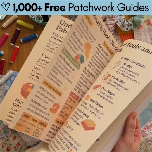 Imagine laying out your fabric, choosing your first stitch — and finally crafting a patchwork piece you’re proud of. “Patchwork Made Simple” cuts through the guesswork. It’s your go-to printable guide for creating beautiful patchwork designs without overwhelm. 🧵 Learn how to pair fabrics & colors confidently 📐 Follow clear step-by-step layouts and project planners ✨ Turn everyday scraps into standout quilts, pillows, wall-hangings — your style, your pace Get started today and watch your sewing