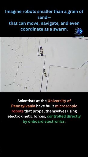 Microscopic Robots Powered and Controlled by Onboard Electronics