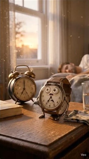 Alarm Clock vs Wristwatch: Subah Ka Drama! ⏰😠 #mornigvibes #relatable #animation