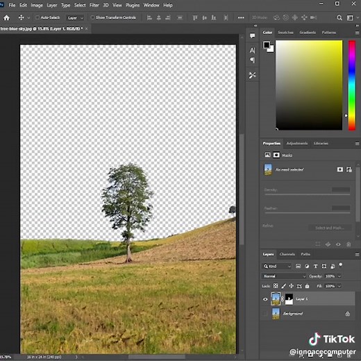 Tree Cutout Use Channel In Photoshop #adobephotoshop