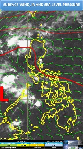 LATEST SATELLITE ANIMATIONS AND MODELS FORECAST WEATHER FORECAST - GOOD FOR 24HRS MAY 26, 2025 - 3PM SYNOPSIS: Low Pressure area (91W Invest) approximately 300km WNW of Puerto Princesa, Palawan; Intertropical Convergence Zone affecting MIMAROPA, Visayas and Mindanao; Easterlies affecting the rest of the country The active ITCZ together with LPA will cause scattered to frequent thunderstorms in parts of the MIMAROPA, Visayas and Mindanao, while Luzon will have fine weather with the potential for 