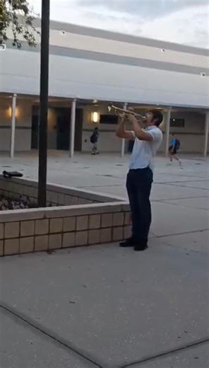 Caleb Martin and Jay Zimmerman playing Taps today for 9/11 | West Orange High School Band