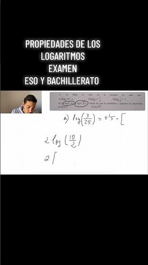 Properties of Logarithms (Secondary and Baccalaureate Exams) | ProfeDMarquez