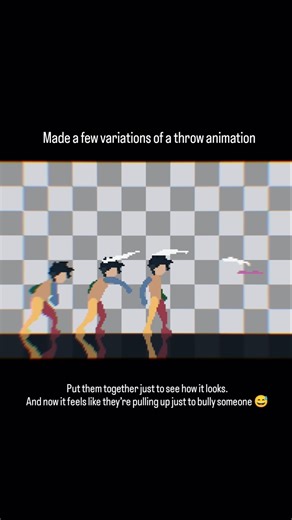 Made a few variations of a throw animation